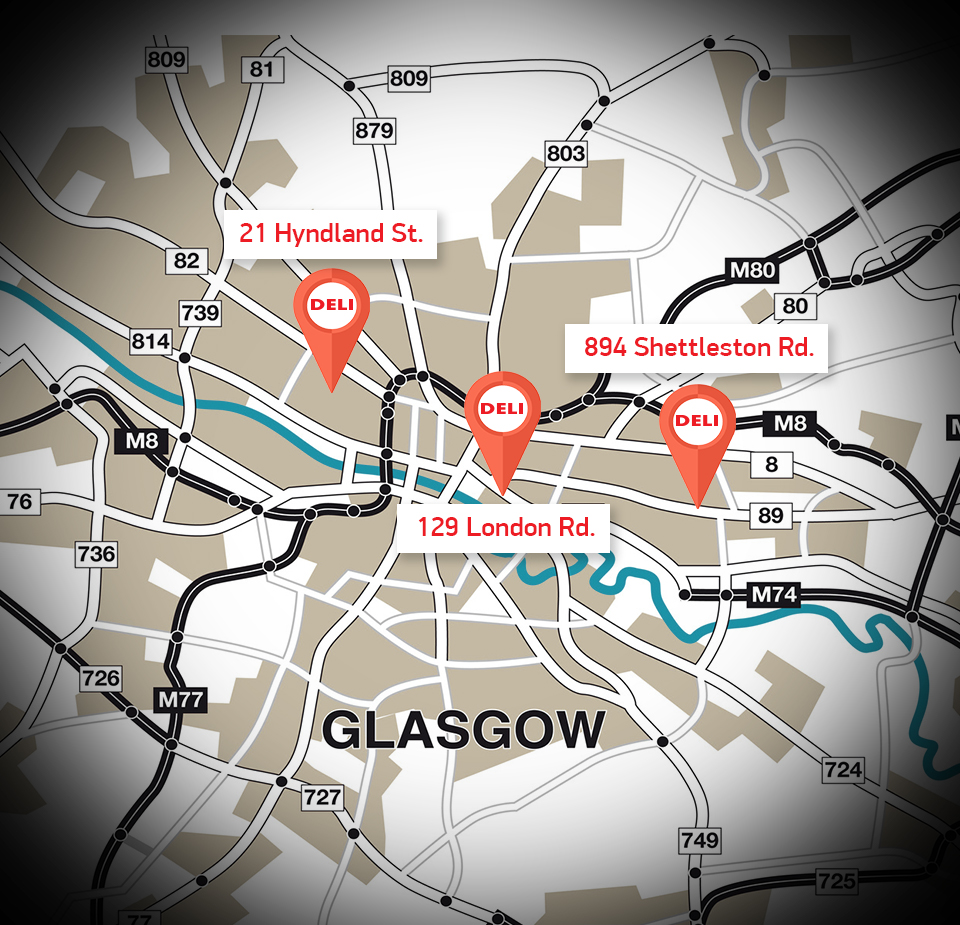 mapa Glasgow A4C